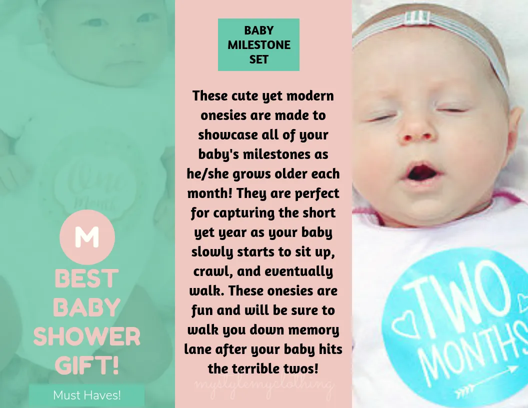 Baby Custom Monthly Onesies - Floral Greens